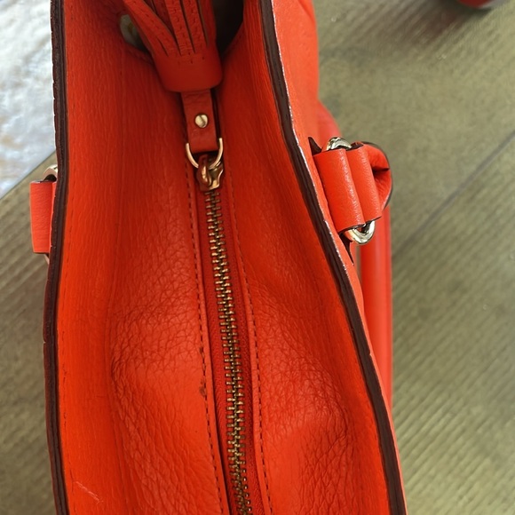Kate Spade Orange Leather Tote Bag - Picture 7 of 9